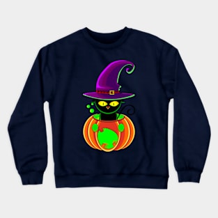 Halloween Cat Crewneck Sweatshirt